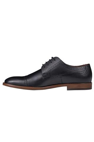 Czarne buty męskie z perforacją 72846 - 28471