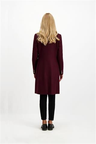Burgundowy płaszcz z wełny 85260 - 285871