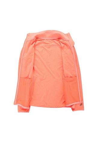 Pomarańczowa bluza damska ze stójką z tkaniny prostretch 58323 - 290151