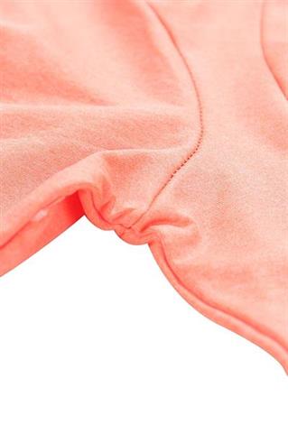 Pomarańczowa bluza damska ze stójką z tkaniny prostretch 58323 - 290171