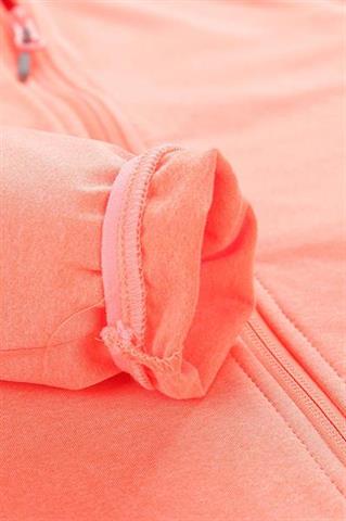 Pomarańczowa bluza damska ze stójką z tkaniny prostretch 58323 - 290201