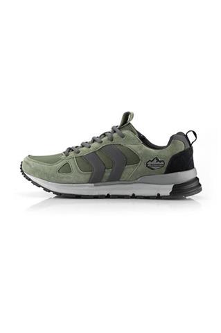 Skórzane sneakersy męskie w odcieniu zieleni 58467 - 290761