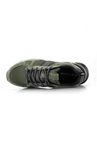 Skórzane sneakersy męskie w odcieniu zieleni 58467 - 290771