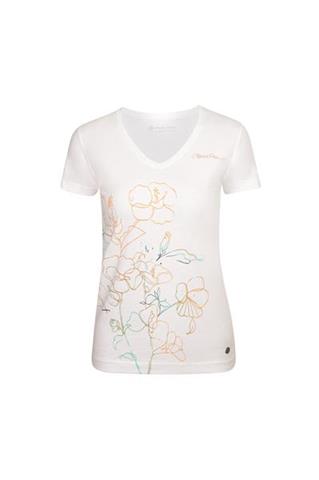 Biały t-shirt damski V-neck 58349 - 297091