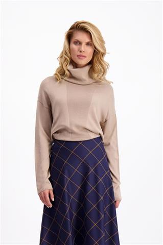 Beżowy golf damski 84820 - 303341