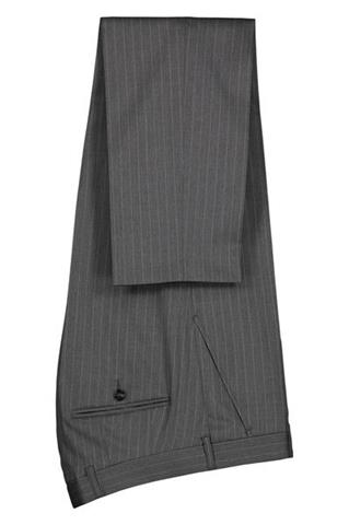 Szary garnitur męski slim w prążek 35214 - 305731