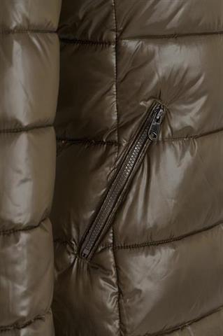 Casualowa kurtka w kolorze khaki z futerkiem 84096 - 31541