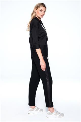 Czarna bluza damska z perełkami 58505 - 324301