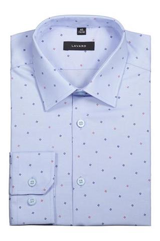 Niebieska koszula męska we wzory 93219 - 331551