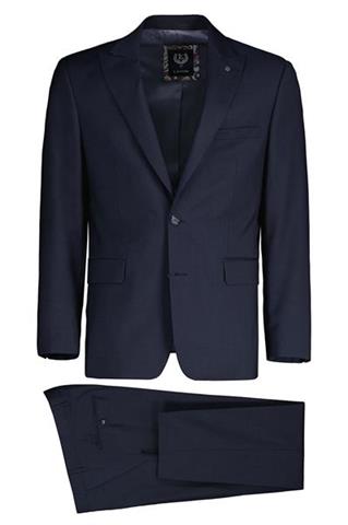 Granatowy garnitur z wełny jagnięcej 35283 - 349951