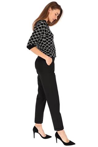 Czarny sweter z dekoltem w łódkę 58596 - 351571