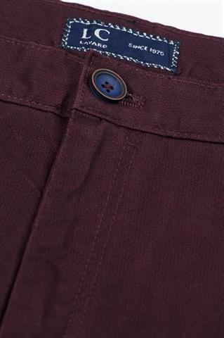 Burgundowe spodnie męskie Chinos Print 64602 - 35491