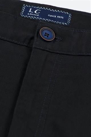 Czarne spodnie męskie Chinos Print 64603 - 35551