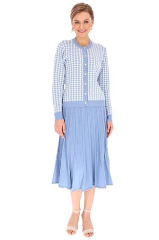 Błękitny kardigan w pepitkę 58620 - 360621