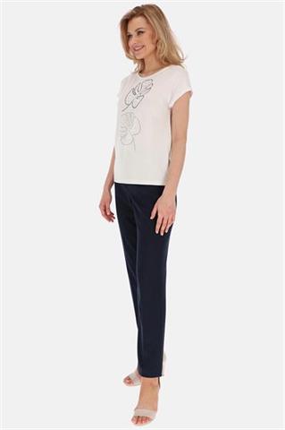 Biały t-shirt z cekinami 58616 - 360791