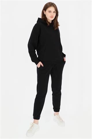 Czarna bluza damska z kapturem 58606 - 361171