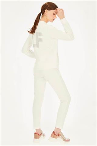 Biała bluza damska z cekinami 58637 - 365041