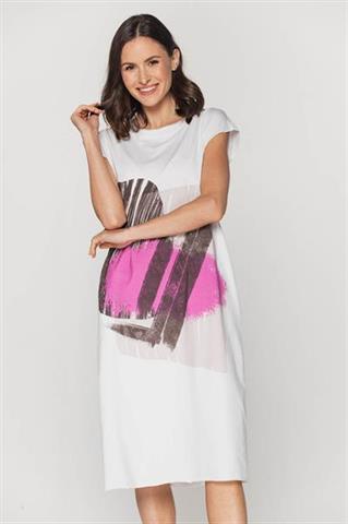 Biała sukienka w sportowym stylu 58645 - 367231
