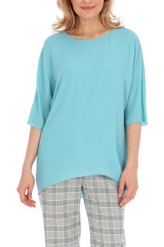 Elegancka turkusowa bluzka damska 58676 - 371391
