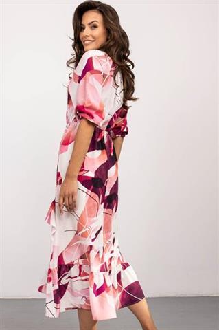 Sukienka midi z falbanami 58692 - 375581