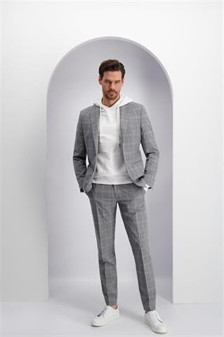 Biała bluza męska z kapturem 74042 - 377701