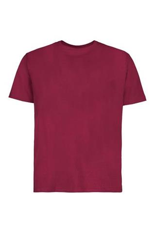 Bordowy t-shirt męski bawełniany 78024 - 380141