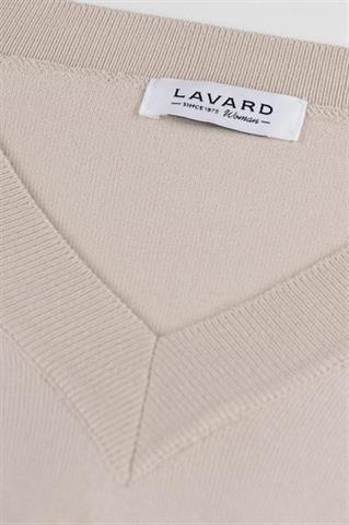 Beżowy sweter damski V-neck 84200 - 38071
