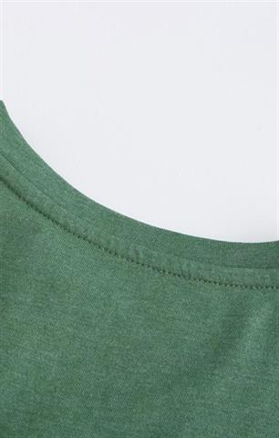 Zielony t-shirt bawełniany V-neck 58735 - 382061