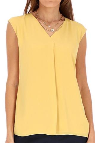 Elegancka żółta bluzka damska 58834 - 391201
