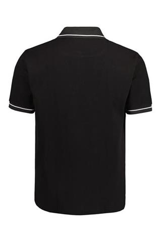 Czarna koszulka polo na zamek 74029 - 392921
