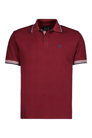 Bordowe polo męskie 74036 - 393231