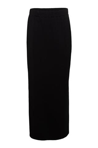 Czarna sukienka maxi z rozcięciami 58860 - 396841