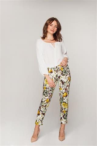 Spodnie damskie w kwiaty 58879 - 398001
