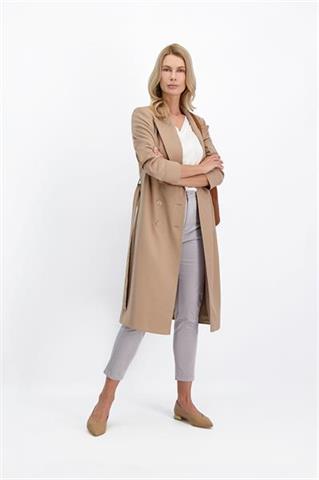 Szare spodnie damskie chinos 84057 - 399521