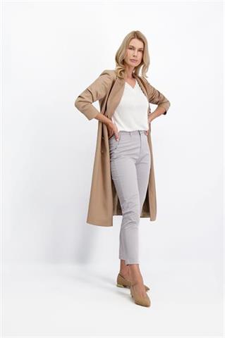 Szare spodnie damskie chinos 84057 - 399531