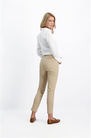 Beżowe spodnie damskie chinos 84176 - 401101