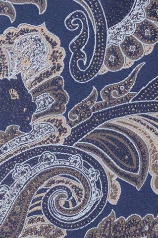 Granatowy krawat we wzór paisley 57516 - 405141