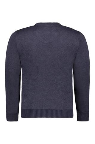 Granatowy sweter v-neck 74046 - 405221