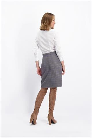 Spódnica w fioletową kratę 85879 - 408811