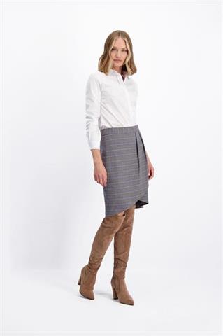 Spódnica w fioletową kratę 85879 - 408821