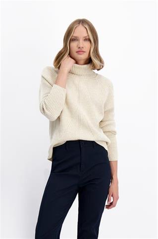 Kremowy golf damski 86017 - 414361