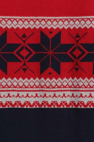 Czerwony sweter świąteczny z bawełną 74069 - 426181