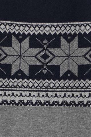 Granatowy sweter świąteczny z bawełną 74070 - 426221