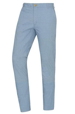 Jasnoniebieskie spodnie męskie w kratę Chinos Foster 64159 - 45421