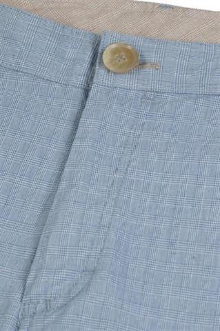 Jasnoniebieskie spodnie męskie w kratę Chinos Foster 64159 - 45451