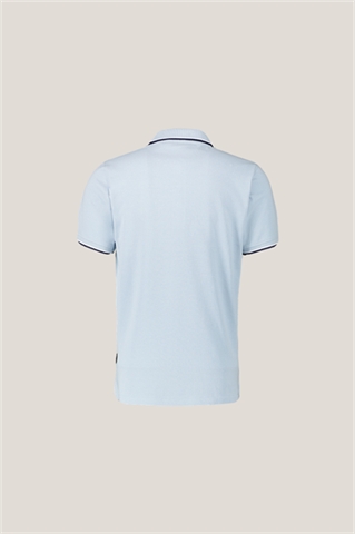 Błękitna bawełniana koszulka męska polo 74143 - 458551