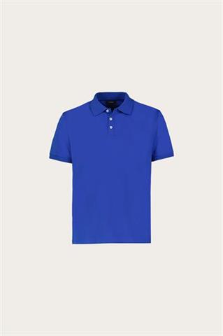 Niebieska bawełniana koszulka męska polo 74107 - 461411