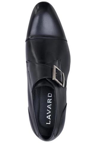 Czarne skórzane buty męskie monki 73007 - 46771