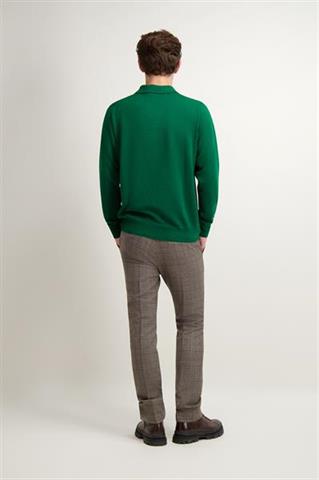 Zielone polo męskie z wełny merino 74249 - 469761
