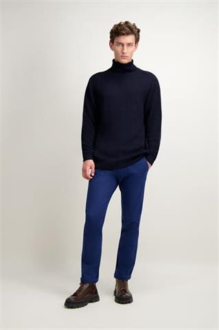 Niebieskie bawełniane spodnie męskie chinos 64232 - 470111